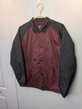 VANS X Harry Potter Big Kid Windbreaker Jacket Burgundy And Black Size XL Pocket